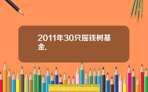 2011年30只摇钱树基金.