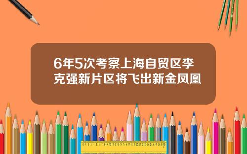 6年5次考察上海自贸区李克强新片区将飞出新金凤凰