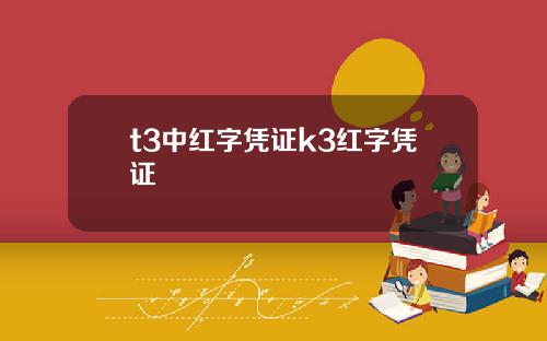 t3中红字凭证k3红字凭证