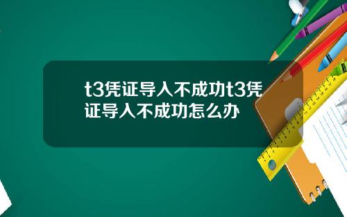 t3凭证导入不成功t3凭证导入不成功怎么办