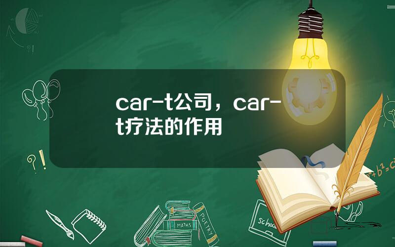 car-t公司，car-t疗法的作用