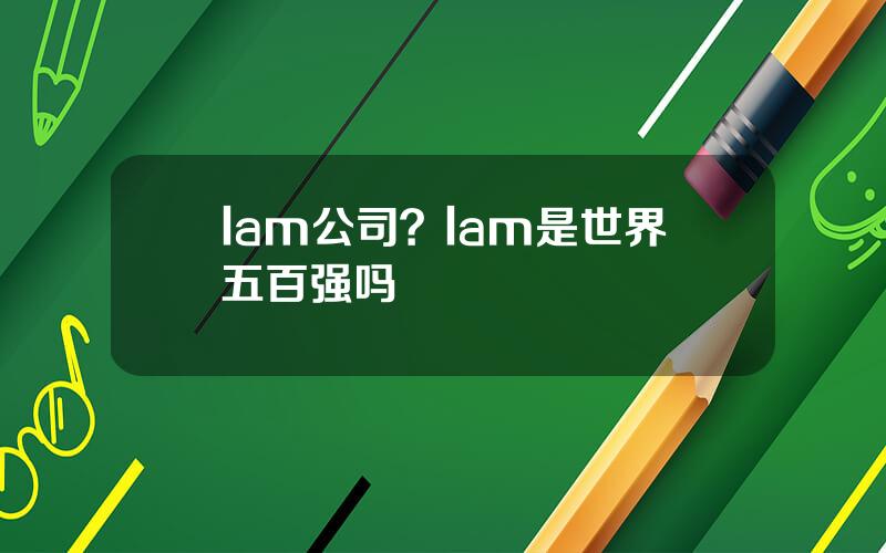 lam公司？lam是世界五百强吗