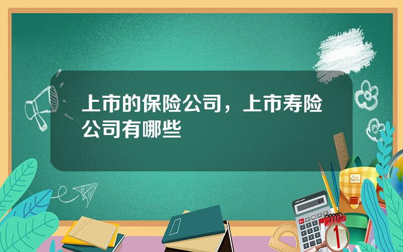 上市的保险公司，上市寿险公司有哪些