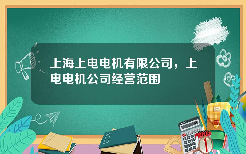 上海上电电机有限公司，上电电机公司经营范围