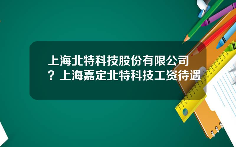 上海北特科技股份有限公司？上海嘉定北特科技工资待遇