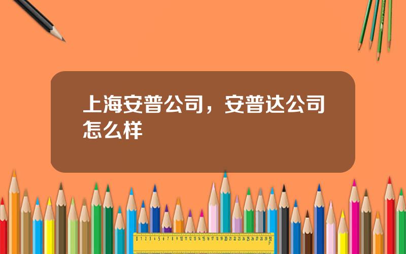 上海安普公司，安普达公司怎么样