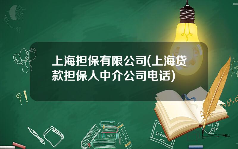 上海担保有限公司(上海贷款担保人中介公司电话)