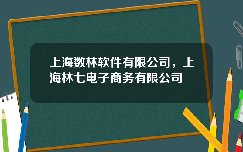 上海数林软件有限公司，上海林七电子商务有限公司