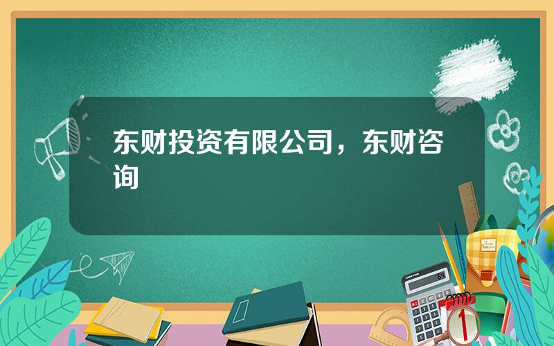 东财投资有限公司，东财咨询