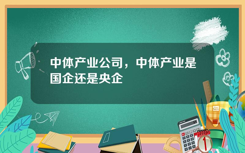 中体产业公司，中体产业是国企还是央企