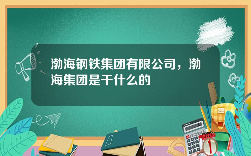 渤海钢铁集团有限公司，渤海集团是干什么的